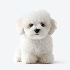 Tiny Bichon Frise's Innocent Eyes, Generative AI
