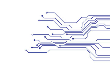 Abstract futuristic circuit board technology background. Circuit board with various technology elements.
