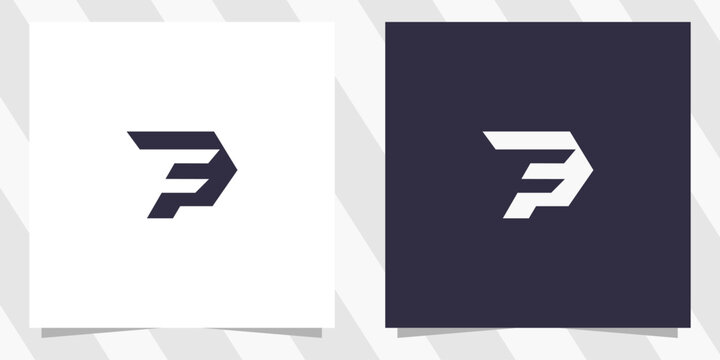letter pf fp logo design