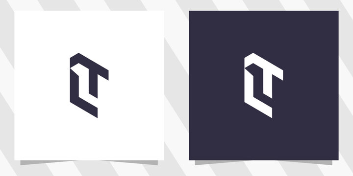 letter lt tl logo design