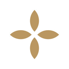 Simple golden flower element