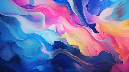 Create a captivating abstract artwork, where layers of vibrant colors come together to form a symphony of textures and patterns. - obrazy, fototapety, plakaty