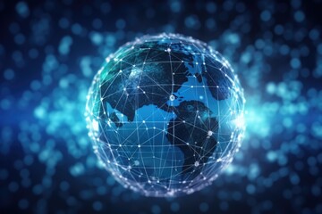 Global connectivity, exploring the futuristic cyberspace network, the smart city grid and 5g or 6g evolution, a worldwide web of intelligence, IoT, cloud computing, Generative AI.