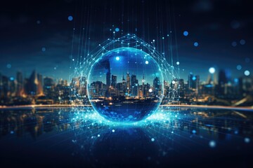 Global connectivity, exploring the futuristic cyberspace network, the smart city grid and 5g or 6g evolution, a worldwide web of intelligence, IoT, cloud computing, Generative AI.
