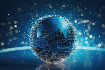 Global connectivity, exploring the futuristic cyberspace network, the smart city grid and 5g or 6g evolution, a worldwide web of intelligence, IoT, cloud computing, Generative AI.