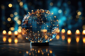 Global connectivity, exploring the futuristic cyberspace network, the smart city grid and 5g or 6g evolution, a worldwide web of intelligence, IoT, cloud computing, Generative AI.