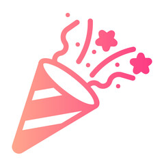 party popper gradient icon