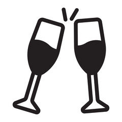 cheers glyph icon