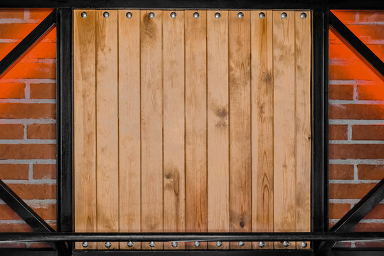 Wooden board interior sample blank space for text and design mock up example empty