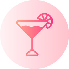 cocktail gradient icon