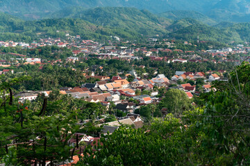 Fototapeta na wymiar Luang Prabang city view from viewpoint