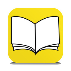 Book icon set, vector, clip art, and symbol. Icon set  book concept with a square shape.