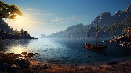 A peaceful bay where the rhythm of traditional fishing boats matches the tides.