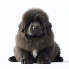 Playful Baby Newfoundland Joy, Generative AI