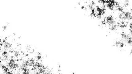 Black paint stains with transparent background. Splash background with drops and stains.