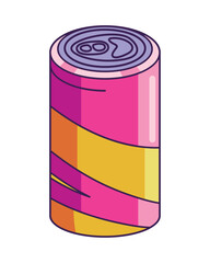 nineties pop art style soda can