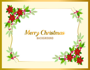 꽃으로 장식된 크리스마스 프레임