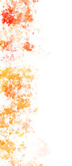 Orange paint stains with transparent background. Splash background with drops and stains.
