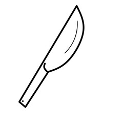 knife on white background