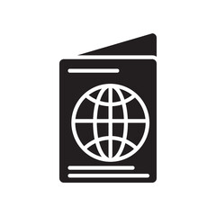  Passport vector flat icon, Editable stroke. flat symbol illustration on white background..eps