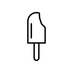 Popsicle ice outline icon. Ice Cream stick flat illustration on white background..eps