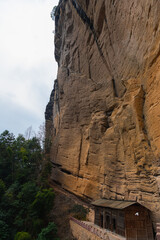 Wuyishan mountains in Fujian Province, China. Temple On the path to DaWang