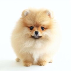 Sweet Pomeranian Pup Playtime, Generative AI