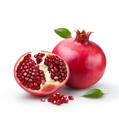 pomegranate fruit isolated on white background