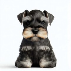 Baby Miniature Schnauzer's Precious Moments, Generative AI