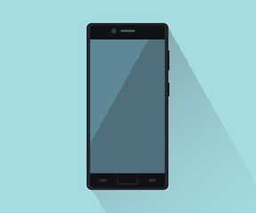 A vector smartphone icon, digital device, cellphone, touch screen phone.