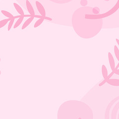 Flat design abstract, minimal, doodle, floral, fluid background