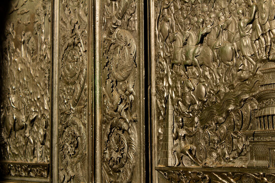 detail of the door of a temple or a church