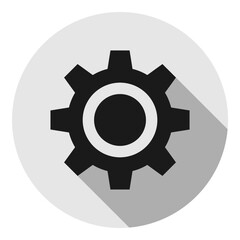 Settings icon with additional gear icon, vector illustration.
