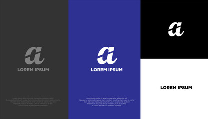 A simple elegant logo of letter A with different background colours