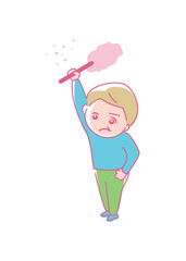 イラスト素材:大掃除_年末_清掃_家事_老人