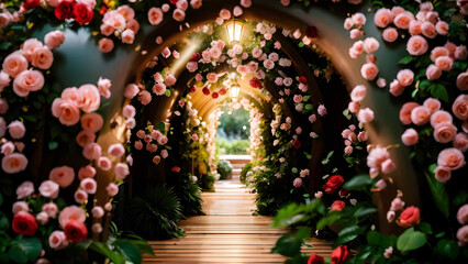 flower tunnel with nice flower color