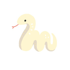 白蛇のかわいいイラスト素材