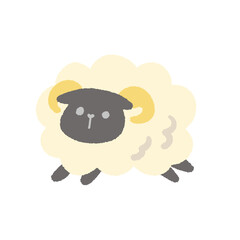 ヒツジのかわいいイラスト素材