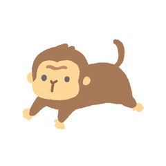 お猿のかわいいイラスト素材