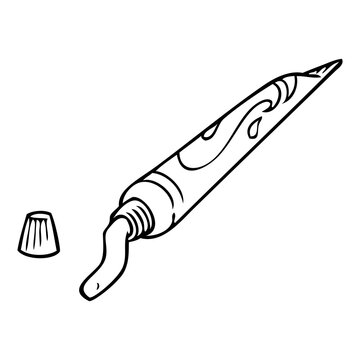 recommend clip art: toothpaste line vector illustration