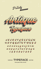 vintage retro alphabet font typography typeface