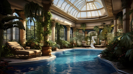 Obraz na płótnie Canvas Villa with Indoor Pool