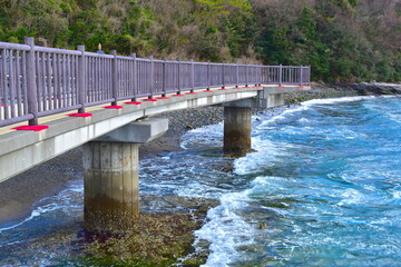 はなぐり海岸　海上プロムナード　海　海岸　山口