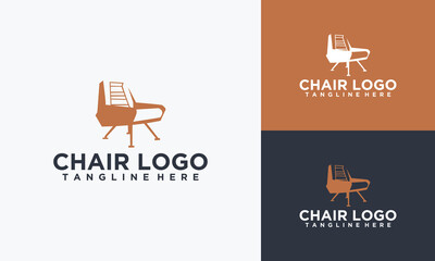 Chair furniture logo, simple luxury line art logo style