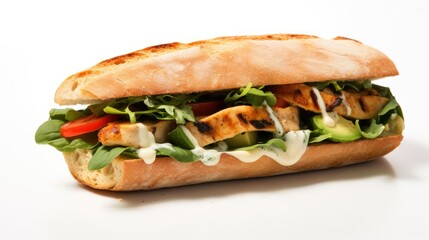 sandwich with ham and vegetables