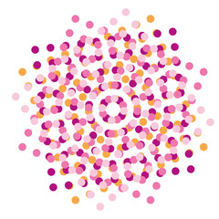 Estrella Rosa realizada a base de puntos