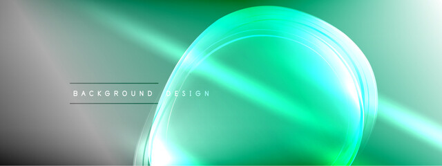 Vector abstract background - liquid transparent bubble shapes on fluid gradient with shadows and light effects
