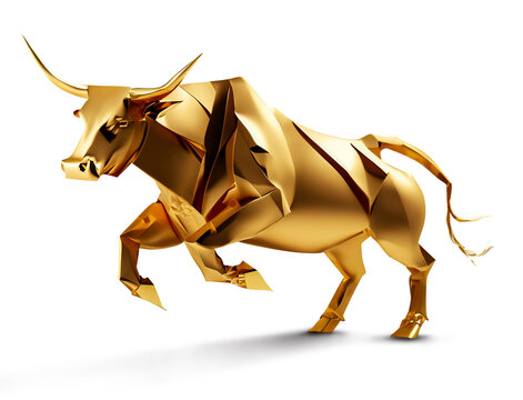 Isolated Stock Market Gold Bull