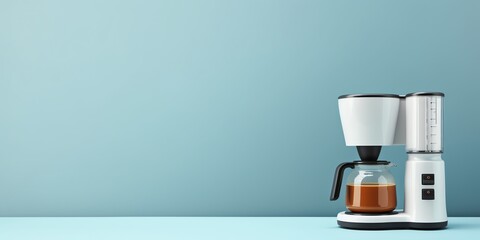 Coffee maker machine with copy space background