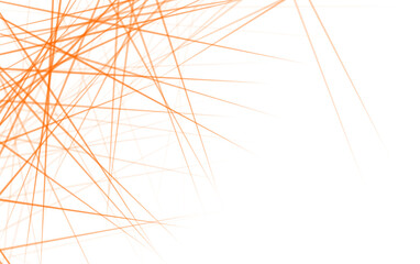 Orange lines. Messy orange color lines print with transparent background. Messy stripes. Linear designs. Random lines. Random stripes pattern.